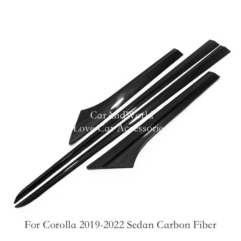 Carbon Fibre Body Side Door Skirt Guard Frame Strip Trims Cover Car Molding Garnish Accessory For Toyota Corolla Altis 2019-2022
Carbon Fibre Body Side Door Skirt Guard Frame Strip Trims Cover Car Molding Garnish Accessory For Toyota Corolla Altis 2019-2022