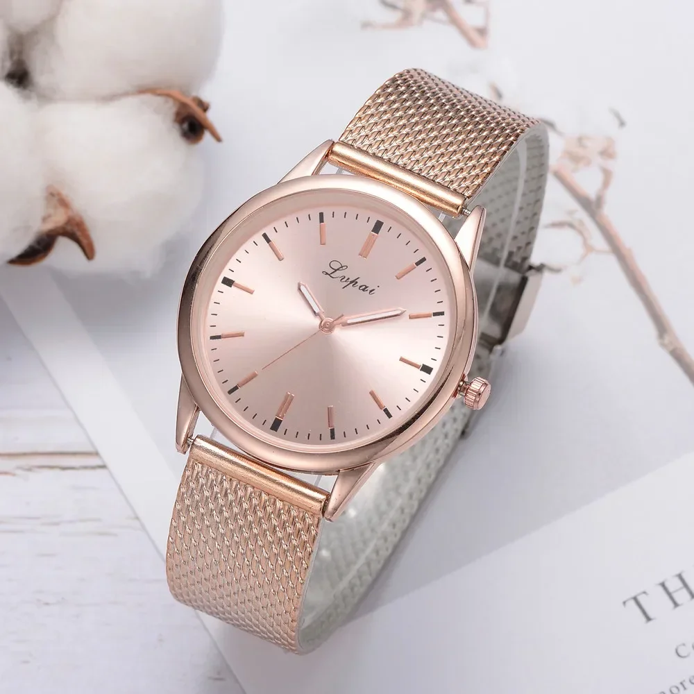 

LVPAI Luxury Watch Women Dress Bracelet Watch Fashion Crystal Quartz Wristwatch Classic Ladies Casual Watch