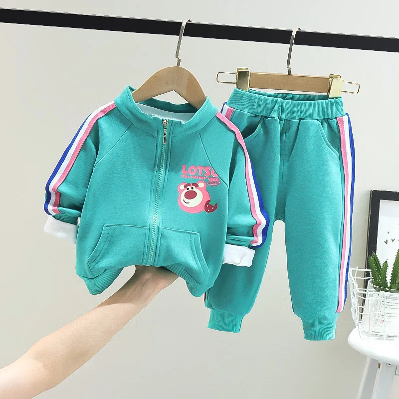 

Girls Clothes Sets Spring Autumn 2023 Children Cotton Coats Pants 2pcs Tracksuits For Baby Sports Suit Kids Casual Outfits 3 4Y