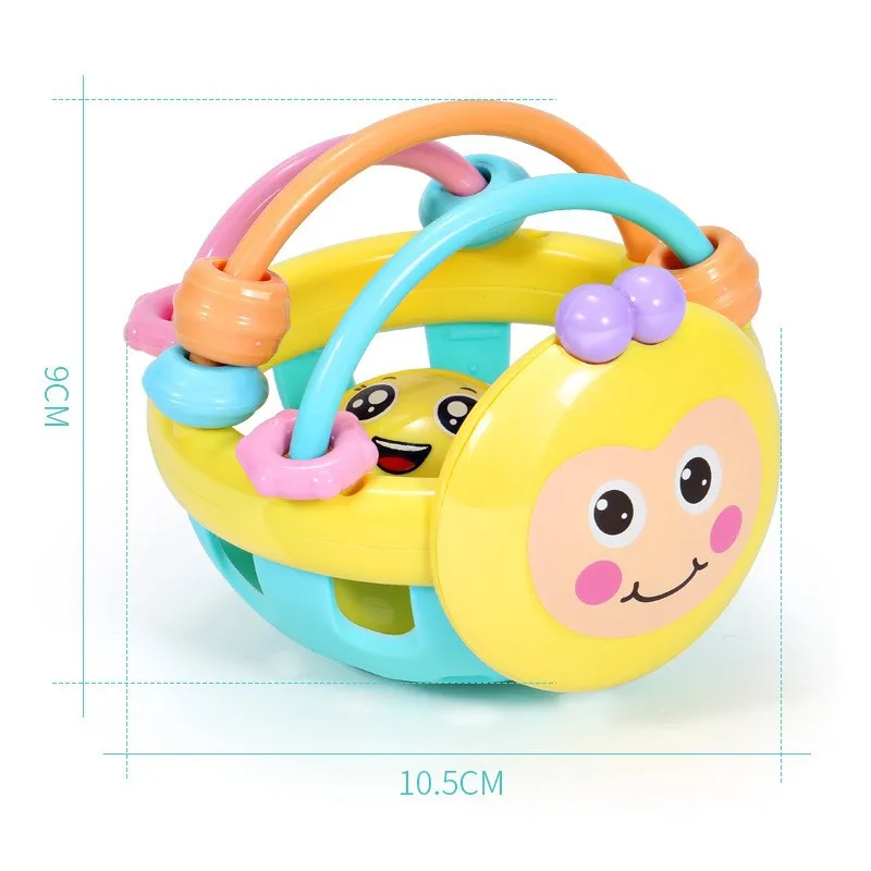 

10cm Baby Toy Catch Ball Bendy Baby Walker Rattles Develop Intelligence Ball 0-12 Months Plastic Bell Rattle Doll