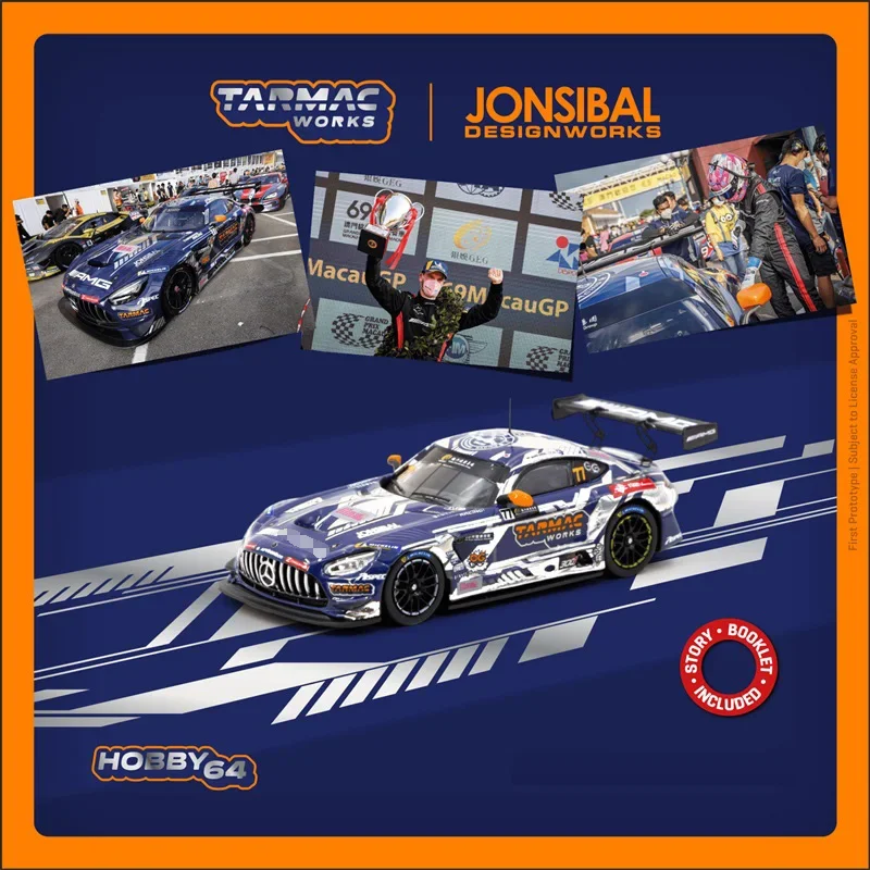 

Tarmac Works x Jonsibal 1:64 MB GT3 Macau GT Cup 2022 Winner #77 Diecast Model Car