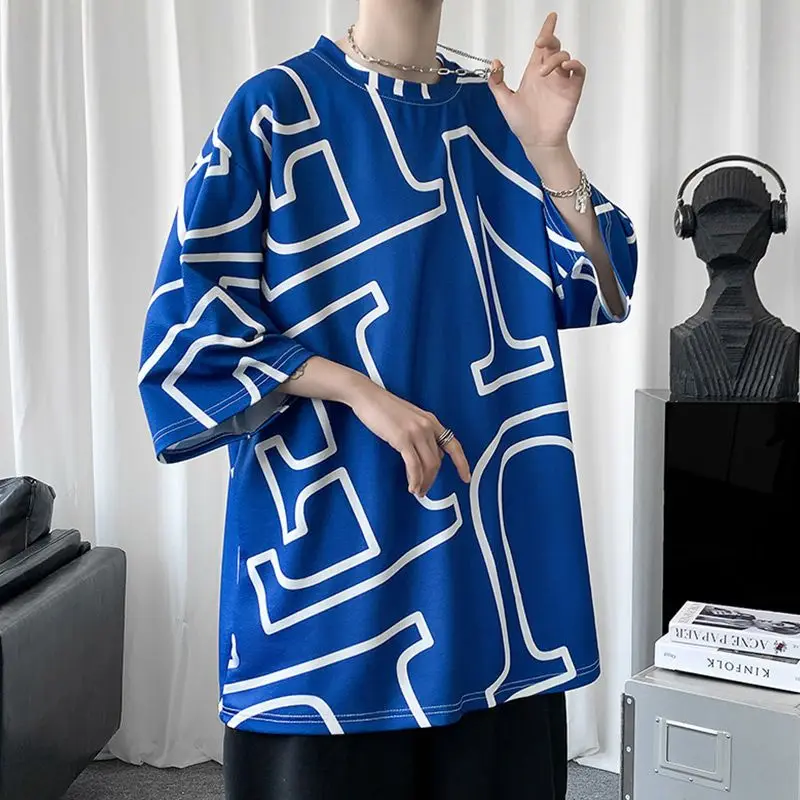 High Street Fashion T-shirt New Ice Silk Oversize Three Quarter O-neck Hip Hop Letter Print Cotton Ice Silk Casual Loose Tops
High Street Fashion T-shirt New Ice Silk Oversize Three Quarter O-neck Hip Hop Letter Print Cotton Ice Silk Casual Loose Tops