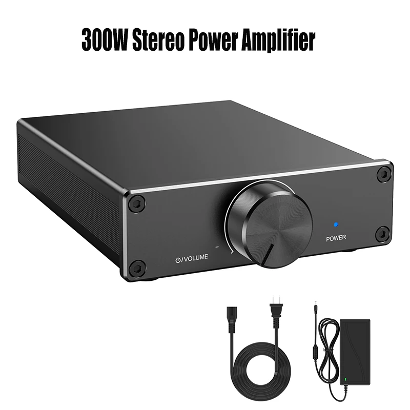 

GF001Stereo Power Amplifier 300W TPA3255 Amp 2 Channel Audio Component for Passive Bookshelf Tower Speakers Desktop Home Theater