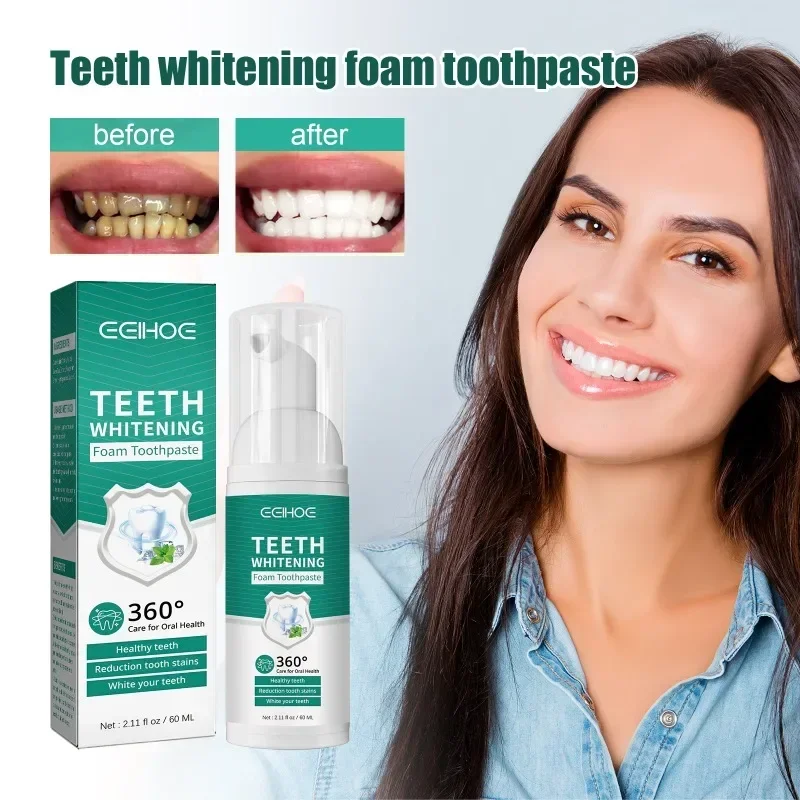 

Sdotter Teeth Whitening foam Mousse toothpaste deep cleaning Dental Care Remove yellow stain Tooth Repair Oral fresh breath gum