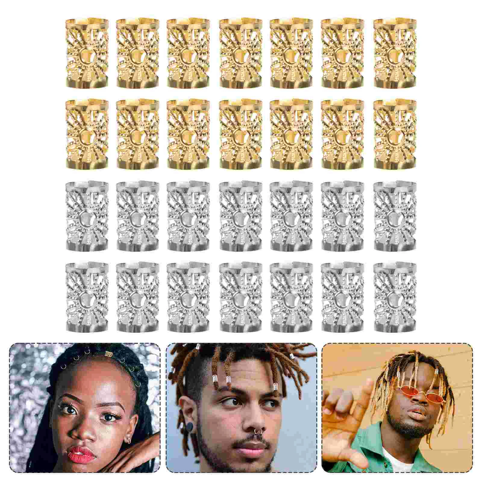 100 Pcs Dread Locks Ring Dreadlocks Braiding Beads Hair Rings Filigree Tube for Men Accessories to Weave
100 Pcs Dread Locks Ring Dreadlocks Braiding Beads Hair Rings Filigree Tube for Men Accessories to Weave