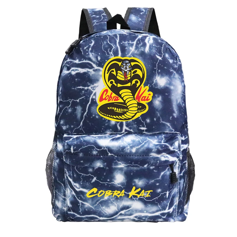 

Детский школьный ранец с принтом кобры Кай, нейлоновый рюкзак для мальчиков и девочек, портфель для начальной школы, вместительный дорожный рюкзак