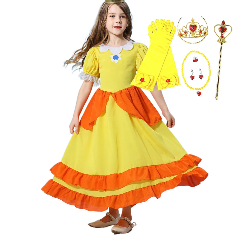 Girls' Biqi Princess Dress Girls' Layered Assembly Short Sleeve Yellow Dress Children's Birthday Carnival Party Clothing Summer
Girls' Biqi Princess Dress Girls' Layered Assembly Short Sleeve Yellow Dress Children's Birthday Carnival Party Clothing Summer