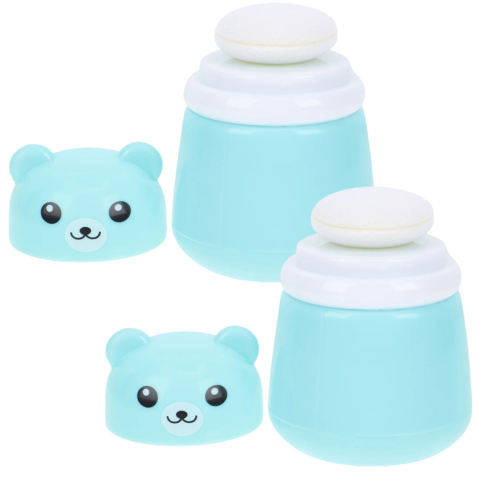 2 Pcs Bear Powder Puff Box Storage Bottle Body Talcum Holders Toddler Take Bath Food Grade Pp and Container Jar Makeup Sponge
2 Pcs Bear Powder Puff Box Storage Bottle Body Talcum Holders Toddler Take Bath Food Grade Pp and Container Jar Makeup Sponge