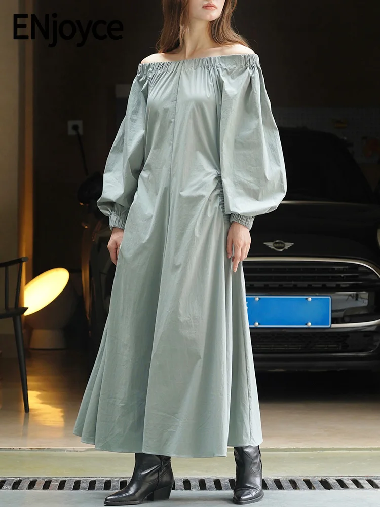 ENjoyce 2023 Autumn Vintage Bubble Sleeves Off Shoulder Elegant Dresses for Women Korean Style Umbrella Skirt Maxi Dress 
ENjoyce 2023 Autumn Vintage Bubble Sleeves Off Shoulder Elegant Dresses for Women Korean Style Umbrella Skirt Maxi Dress