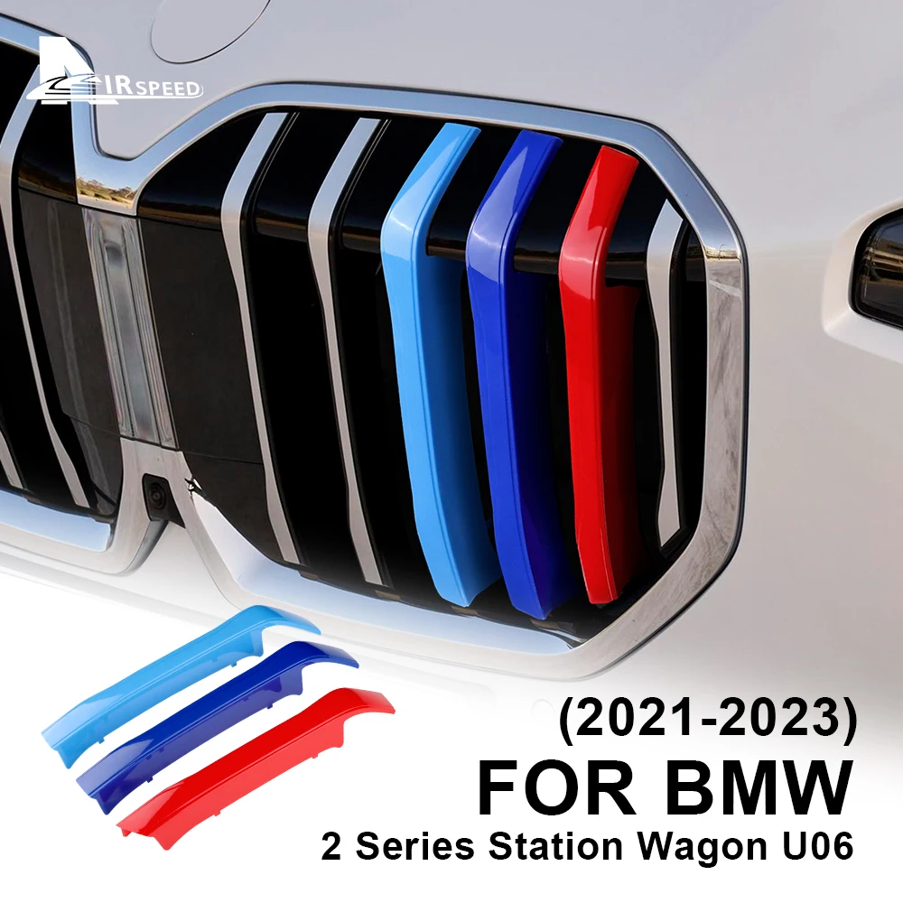 

Car Front Grille Stripes ABS Grid Strips Clips Trim Motorsport Cover for BMW 2 Series U06 Active Tourer 2021-2023 Decoration