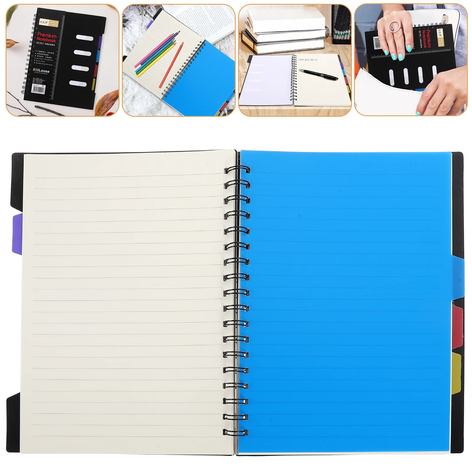 

Classified Business Spiral Notebook School and Office Memo Subjects Notebooks Planner Loose-leaf NotePad Sketchbook Random Style