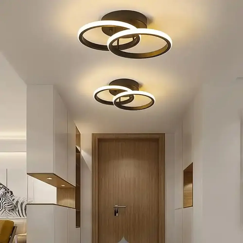 

Minimalism Surfaced Mounted Ceiling Lamp Modern Indoor Bathroom Balcony Corridor Aisle Black Round Square Decorative Wall Lights