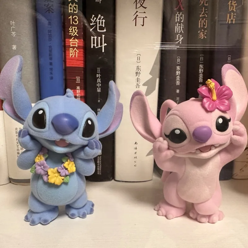 

Disney Anime Lilo & Stitch Action Figures Stitch And Angel Lovers Figurines Flocking Collection Model Statue Doll In Stock