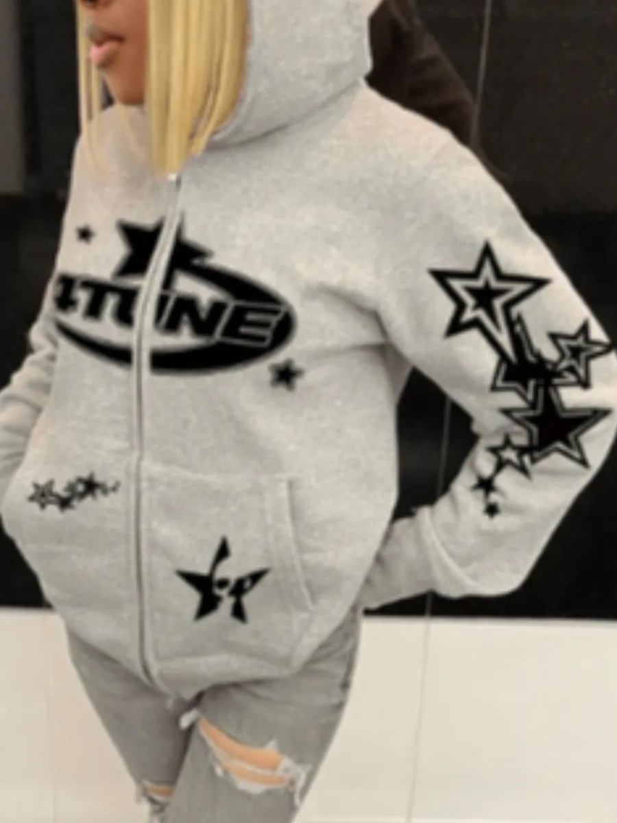 LW Autumn & Winter Women Streetwear Gothic Print Hoodie Retro Zip Up Long Sleeve Pocket Coats Casual Sweatshirt Y2K Jacket S-3XL
LW Autumn & Winter Women Streetwear Gothic Print Hoodie Retro Zip Up Long Sleeve Pocket Coats Casual Sweatshirt Y2K Jacket S-3XL