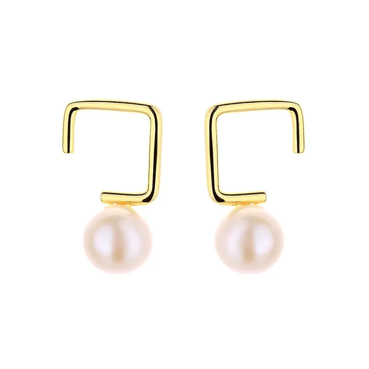 EZ-7 ZFSILVER S925 Silver Korean Fashion Luxury Trendy Gold Geometric 5A Round Freshwater Pearl Earrings Jewelry Women Match-all
EZ-7 ZFSILVER S925 Silver Korean Fashion Luxury Trendy Gold Geometric 5A Round Freshwater Pearl Earrings Jewelry Women Match-all