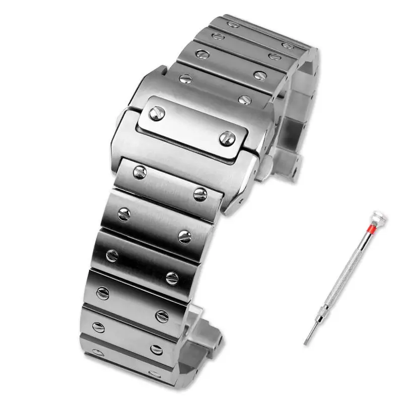HAODEE Solid Stainless Steel Watch Band For Cartier Santos 100 Series Men's Wristband Bracelet 23mm Butterfly Buckle Watch
HAODEE Solid Stainless Steel Watch Band For Cartier Santos 100 Series Men's Wristband Bracelet 23mm Butterfly Buckle Watch
