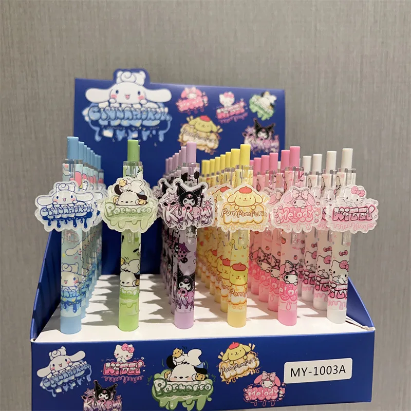 48 pcs/lot Sanrio Kawaii Animal Press Gel Pen Cute 0.5mm Black Ink Neutral Pens Promotional Gift Office School Supplies
48 pcs/lot Sanrio Kawaii Animal Press Gel Pen Cute 0.5mm Black Ink Neutral Pens Promotional Gift Office School Supplies