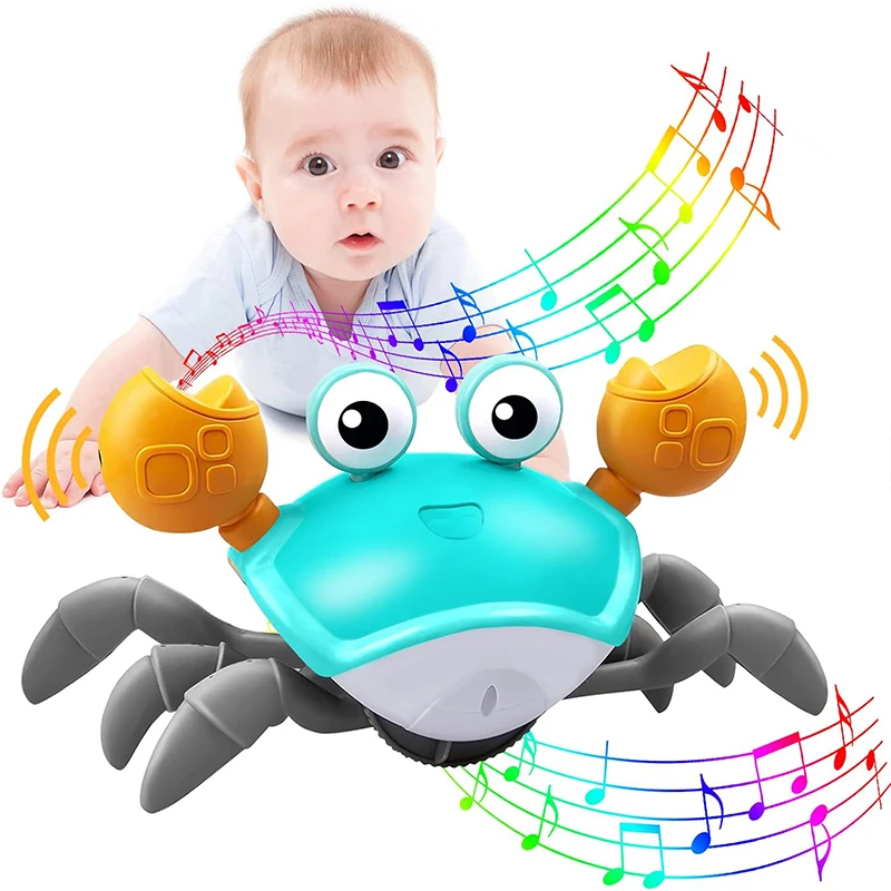 

Interactive Crab Toy for Babies Creative Crawling Crab Escape Electronic Toys Animal Pet Runaway with Musical Child Gift