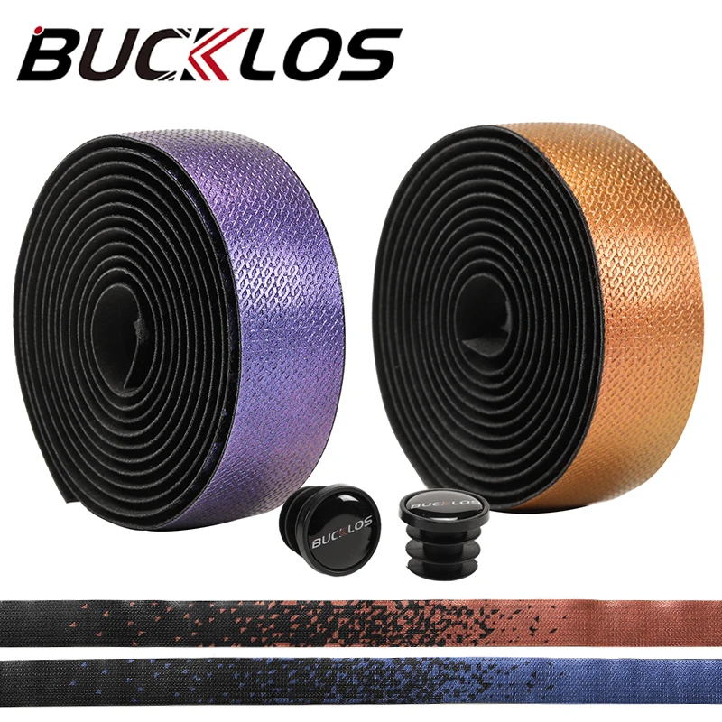 

BUCKLOS Road Bicycle Handlebar Tape Soft Shock Absorption Bike Bar Tape Durable Gradient Tapes for Drop Bar Cycling Accessories