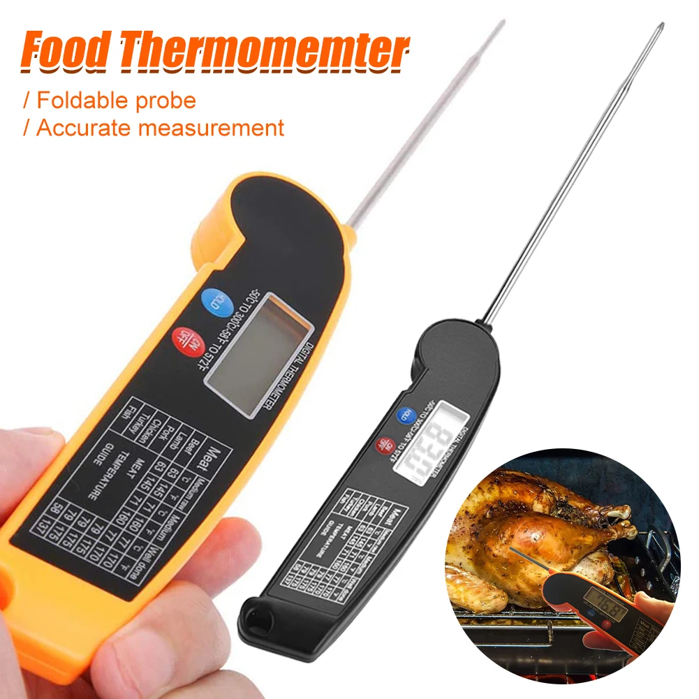 Digital Meat Grill Thermometer with Folding Probe Auto Off Waterproof Food Thermometer for Cooking Grill Kitchen Gadget
Digital Meat Grill Thermometer with Folding Probe Auto Off Waterproof Food Thermometer for Cooking Grill Kitchen Gadget