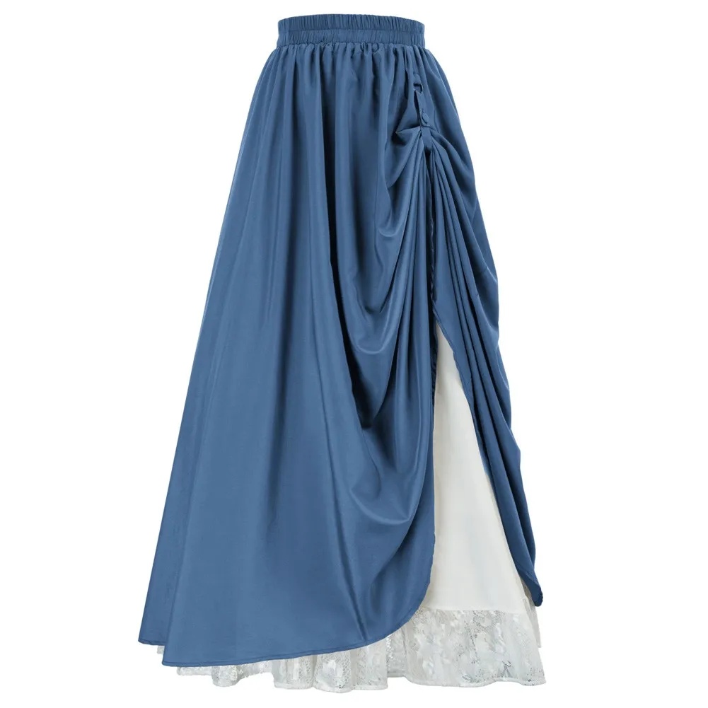 SD Women Skirt Renaissance Skirt Elastic Waist Steampunk Two-Way Flared A-Line Skirt Club Gothic Ruffled Hem Skirts Maxi Skirt
SD Women Skirt Renaissance Skirt Elastic Waist Steampunk Two-Way Flared A-Line Skirt Club Gothic Ruffled Hem Skirts Maxi Skirt