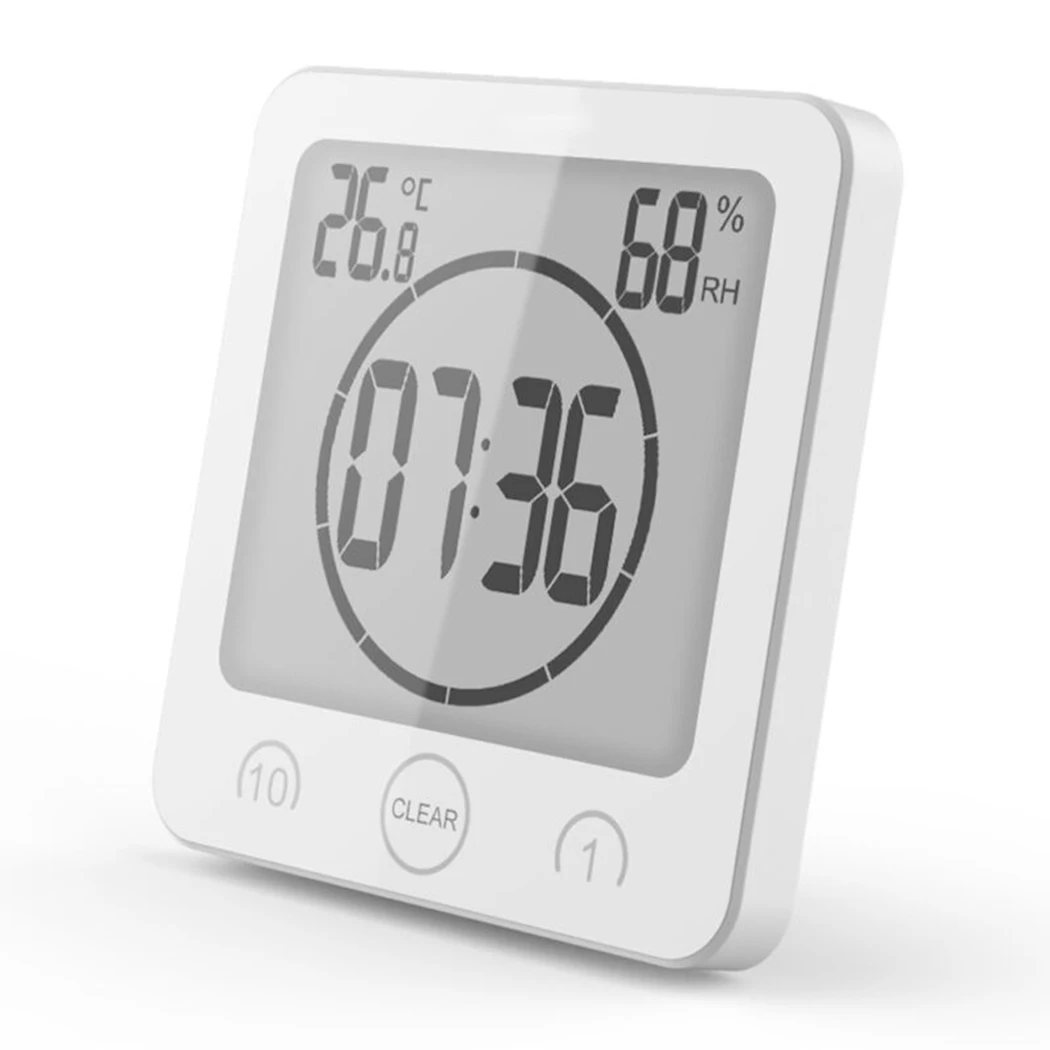 Instruction Manual Digital Clock Bathroom Kitchen Countdown Timer Alarm 12/24 Hours Option LCD Screen Waterproof
Instruction Manual Digital Clock Bathroom Kitchen Countdown Timer Alarm 12/24 Hours Option LCD Screen Waterproof