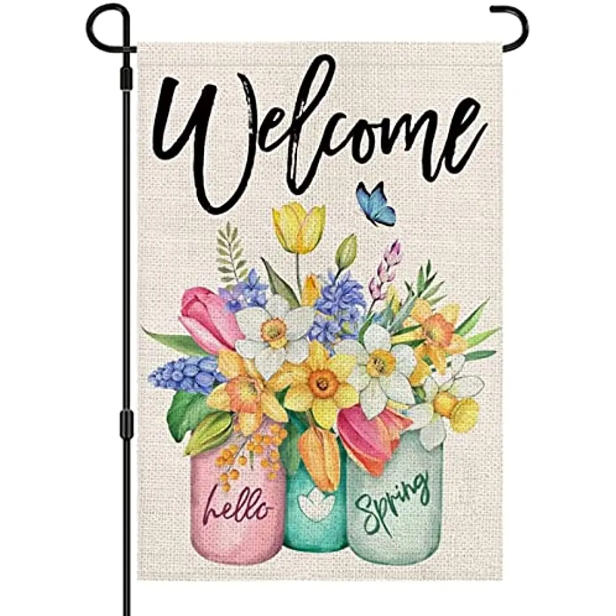 New Spring Welcome Garden Flag Double Sided Burlap Weatherproof Flag Farmhouse Small Flag for Outdoor Garden Yard Lawn
New Spring Welcome Garden Flag Double Sided Burlap Weatherproof Flag Farmhouse Small Flag for Outdoor Garden Yard Lawn