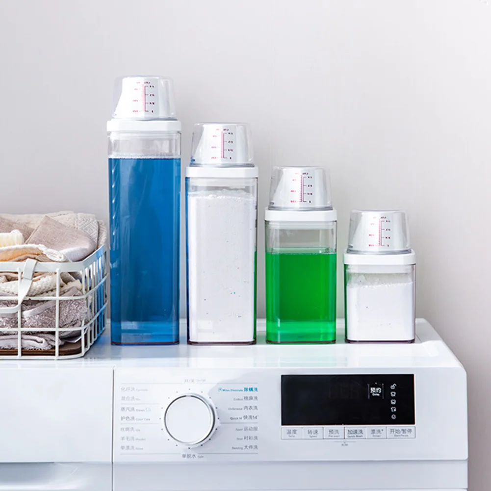 Large Capacity Laundry Soap Dispenser Seal Detergent Softener Powder Storage Bin With Measuring Cup Clear Plastic Storage Box
Large Capacity Laundry Soap Dispenser Seal Detergent Softener Powder Storage Bin With Measuring Cup Clear Plastic Storage Box