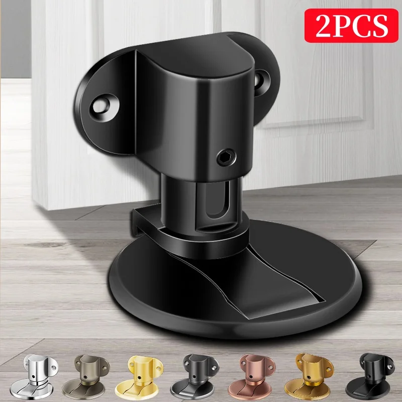 

No Punching, Adjustable Height Strong Magnetic Door Magnetic Suction Anti-collision Bathroom Invisible Door Zinc Alloy Door Stop