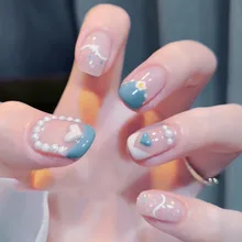 Love Pearl Nail Enhancement Blue False Nail Patch Nail Enhancement Finished Product Short 2-minute Nail Enhancement
Love Pearl Nail Enhancement Blue False Nail Patch Nail Enhancement Finished Product Short 2-minute Nail Enhancement