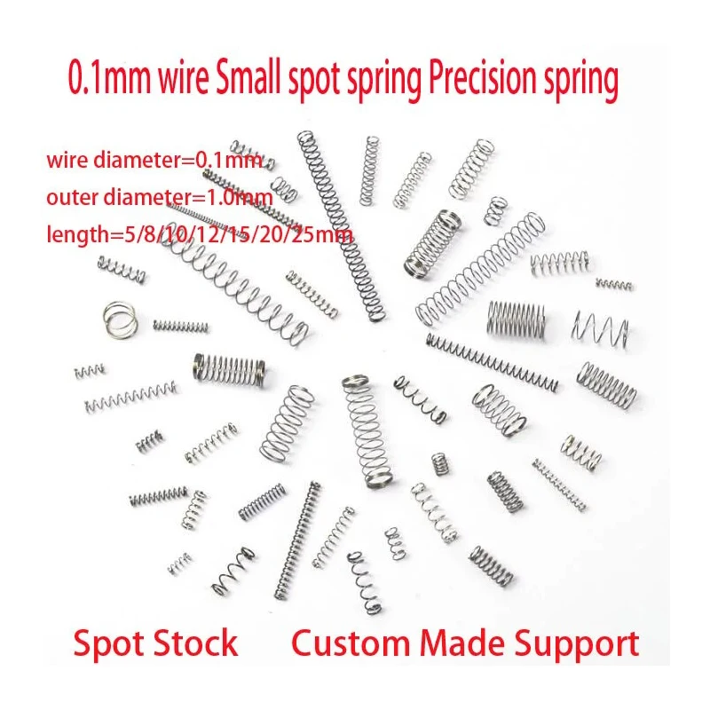 40pcs 0.1mm wire Small spot spring micro spring compression spring pressure spring OD=1mm
40pcs 0.1mm wire Small spot spring micro spring compression spring pressure spring OD=1mm