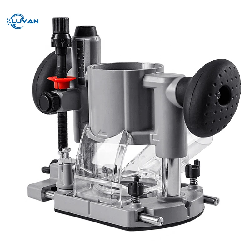 

Electric Trimmer Woodworking Slotting Machine Hand-Held Gong Machine Milling Base Woodworking Tool Plunge Tilt Router Base