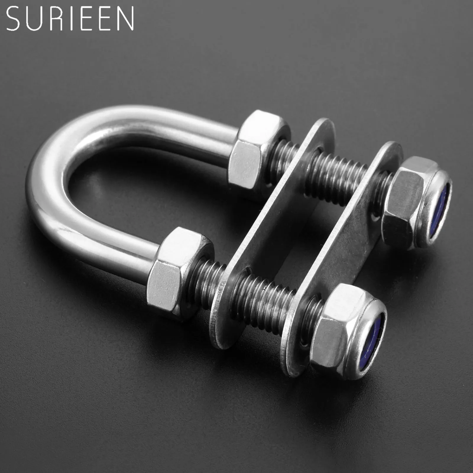 Marine Yacht Stern Bow U Bolts,M10 Thread *80mm,Boats 316 Stainless Steel Eye Tie Down with Fixed Welding Plate for Rope&Rigging
Marine Yacht Stern Bow U Bolts,M10 Thread *80mm,Boats 316 Stainless Steel Eye Tie Down with Fixed Welding Plate for Rope&Rigging