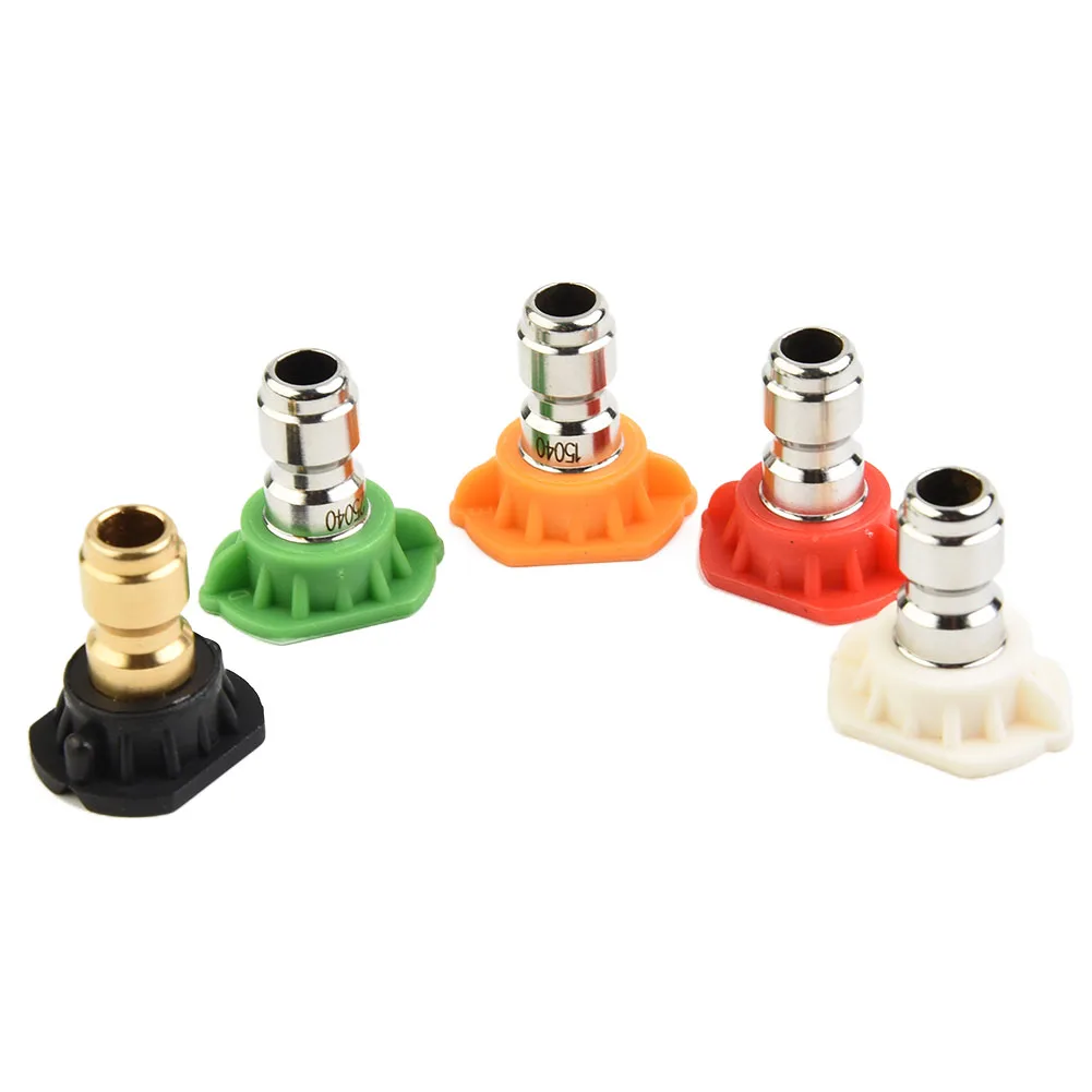 5PCS 1/4inch Pressure Washer Spray Tips Nozzles High Power Kit Quick Watering Nozzle Tip Garden Cleaning Tool
5PCS 1/4inch Pressure Washer Spray Tips Nozzles High Power Kit Quick Watering Nozzle Tip Garden Cleaning Tool