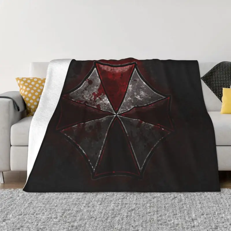 

Одеяло с логотипом «Umbrella Corporation», мягкое флисовое весеннее теплое Фланелевое покрывало для видеоигр, дивана, кровати, покрывало