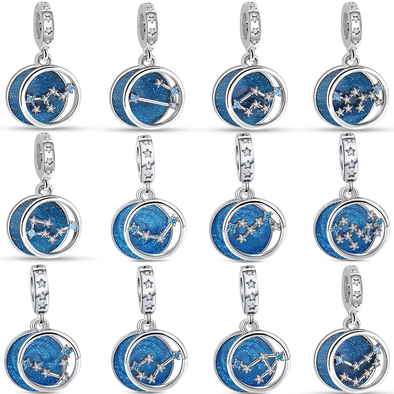 925 Sterling Silver Beads Twelve Constellation Series Pendent Charms Fit Original Pandora Bracelet For Woman Birthday Party Gif 
925 Sterling Silver Beads Twelve Constellation Series Pendent Charms Fit Original Pandora Bracelet For Woman Birthday Party Gif