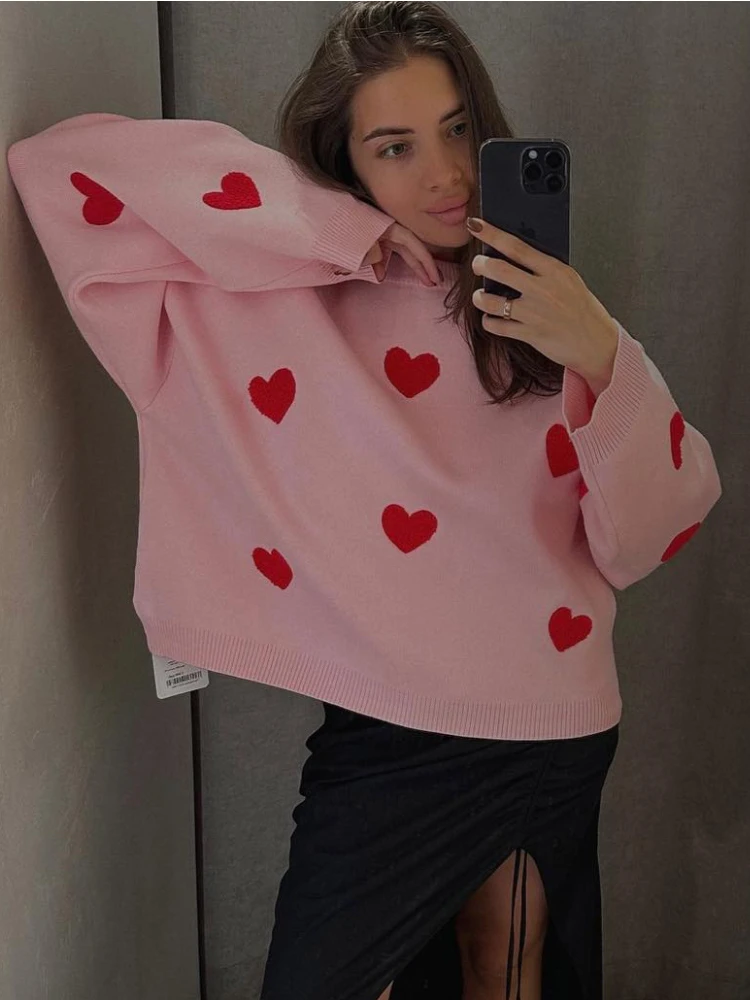 Autumn Fashion Loving Heart Embroidery Beige Sweaters Women 2023 Casual O-neck Pink Knit Pullovers Tops Knitwear Y2K Streetwear
Autumn Fashion Loving Heart Embroidery Beige Sweaters Women 2023 Casual O-neck Pink Knit Pullovers Tops Knitwear Y2K Streetwear
