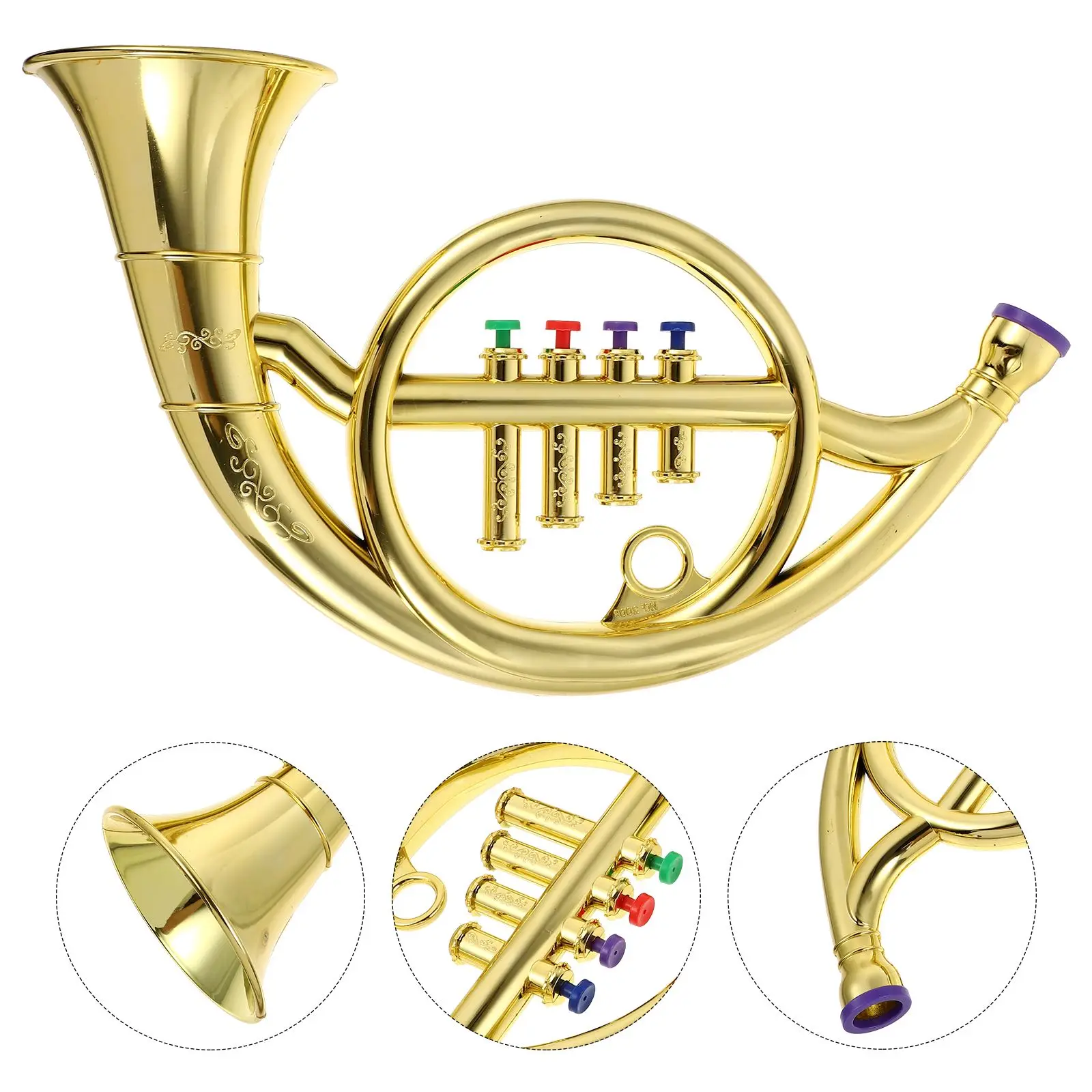 Simulated Musical Horn Model Children'S Toy Horn Stage Performance Props Simulated French Horn Realistic Model Four-Tone Horn
Simulated Musical Horn Model Children'S Toy Horn Stage Performance Props Simulated French Horn Realistic Model Four-Tone Horn