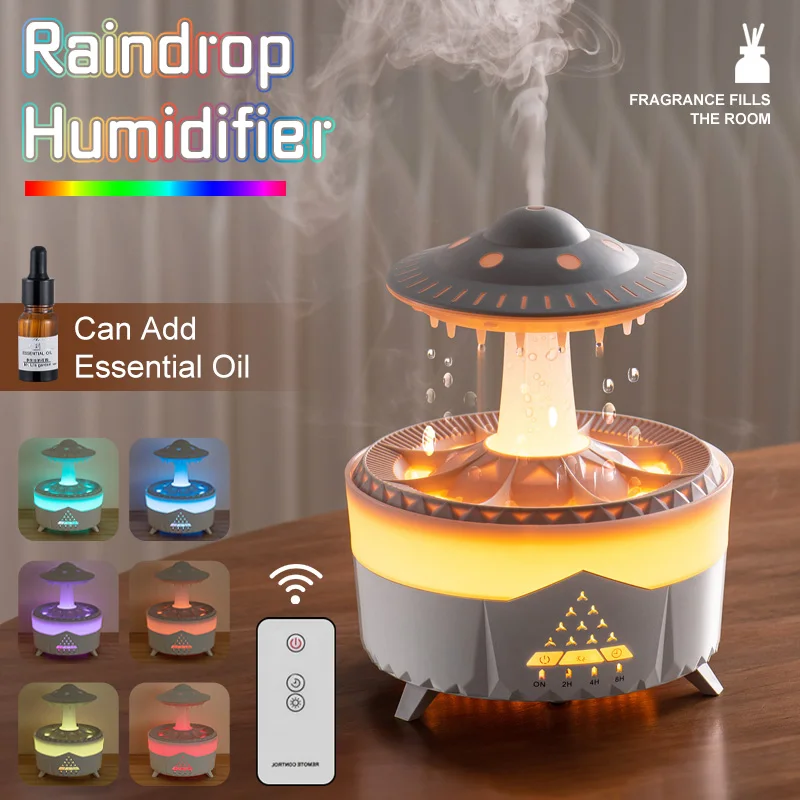 D2 Rain Cloud Humidifier With 7color Light Remote Timing Mushroom Air Humidifier Night Light Essential Oil Diffuser Aromatherapy
D2 Rain Cloud Humidifier With 7color Light Remote Timing Mushroom Air Humidifier Night Light Essential Oil Diffuser Aromatherapy