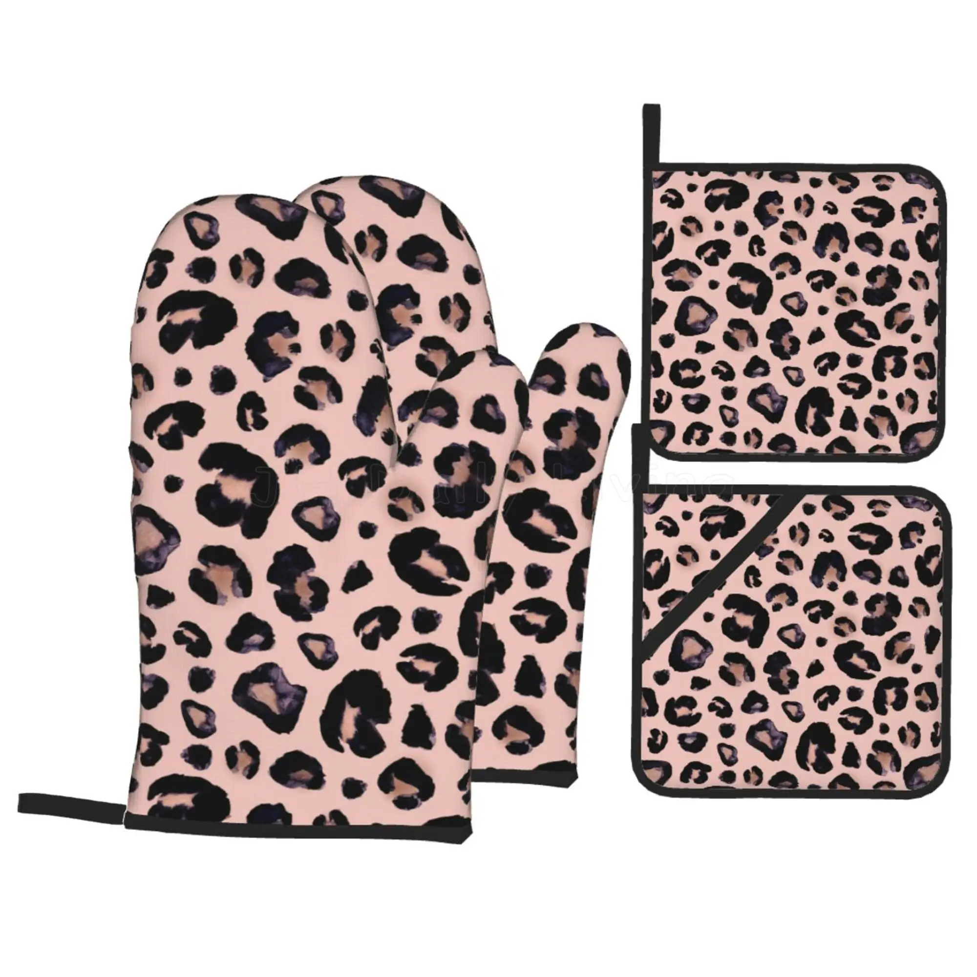 Leopard Print Oven Mitts and Pot Holders Sets of 4 High Heat Resistant Cheetah Pink Oven Gloves for Kitchen Baking Cooking BBQ
Leopard Print Oven Mitts and Pot Holders Sets of 4 High Heat Resistant Cheetah Pink Oven Gloves for Kitchen Baking Cooking BBQ