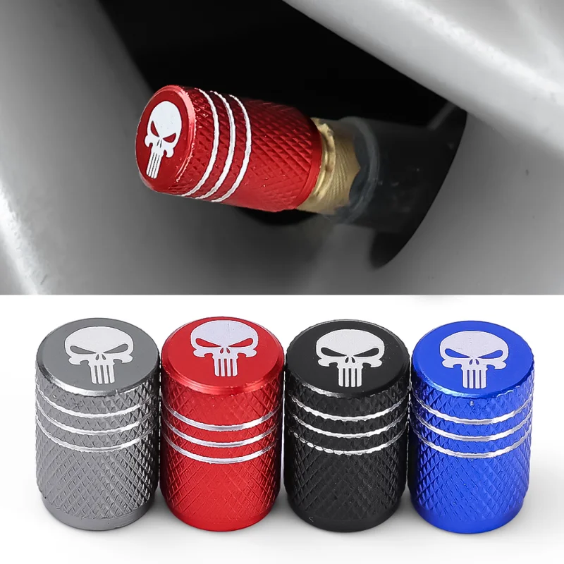 4pcs Tire Valve Caps Skull Pattern Decor Car Motorcycle Bike Tyre Styling Aluminum Alloy Dustproof Cover Wheel Stem Valve Cap
4pcs Tire Valve Caps Skull Pattern Decor Car Motorcycle Bike Tyre Styling Aluminum Alloy Dustproof Cover Wheel Stem Valve Cap
