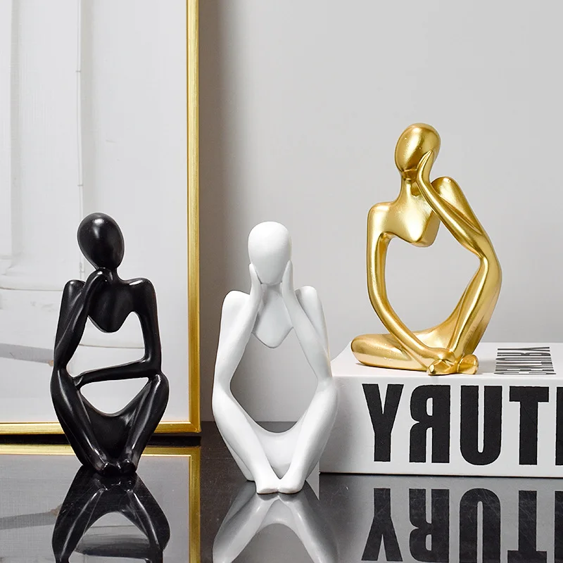 Gold Resin Statue Thinker Style Decoration Abstract Sculptures Collectible Figurines for Home Decor Modern Office Shelf Desktop
Gold Resin Statue Thinker Style Decoration Abstract Sculptures Collectible Figurines for Home Decor Modern Office Shelf Desktop