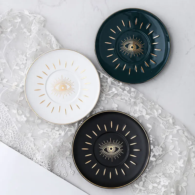 Devil's Eye Ceramic Western Food Plate Jewelry Storage Tray Jewelry Box Eye Dessert Plate Dining Plate 
Devil's Eye Ceramic Western Food Plate Jewelry Storage Tray Jewelry Box Eye Dessert Plate Dining Plate