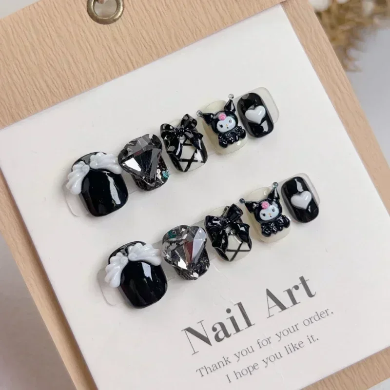 Anime Sanrio Kawaii Kuromi Fake Nails Relief 3DNail Decorations Removable Finished Product Cartoon Cute Young Girl Birthday Gift
Anime Sanrio Kawaii Kuromi Fake Nails Relief 3DNail Decorations Removable Finished Product Cartoon Cute Young Girl Birthday Gift