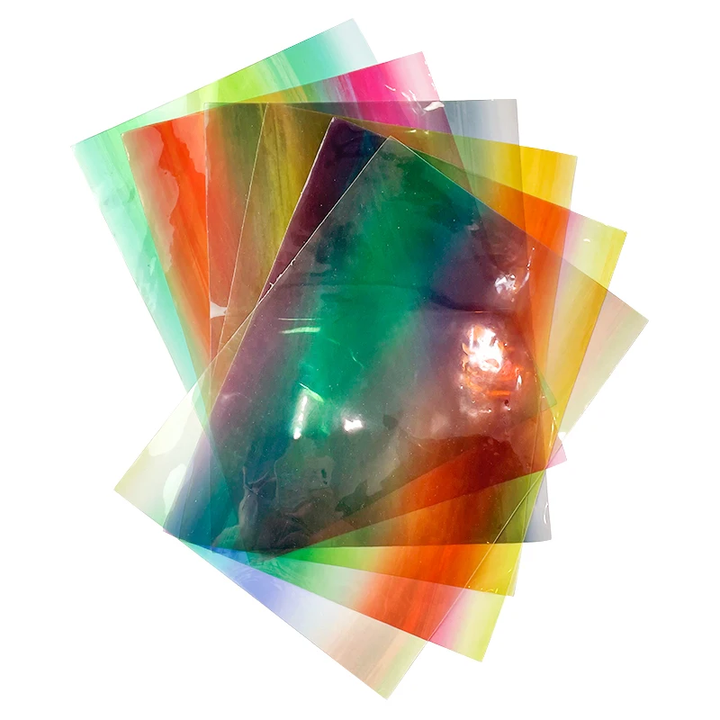 Transparent PVC Jelly Faux Leather Sheets Gradient Rainbow Color Synthetic Leather Fabric 30*135cm for Hair Bows Pouches Bags
Transparent PVC Jelly Faux Leather Sheets Gradient Rainbow Color Synthetic Leather Fabric 30*135cm for Hair Bows Pouches Bags