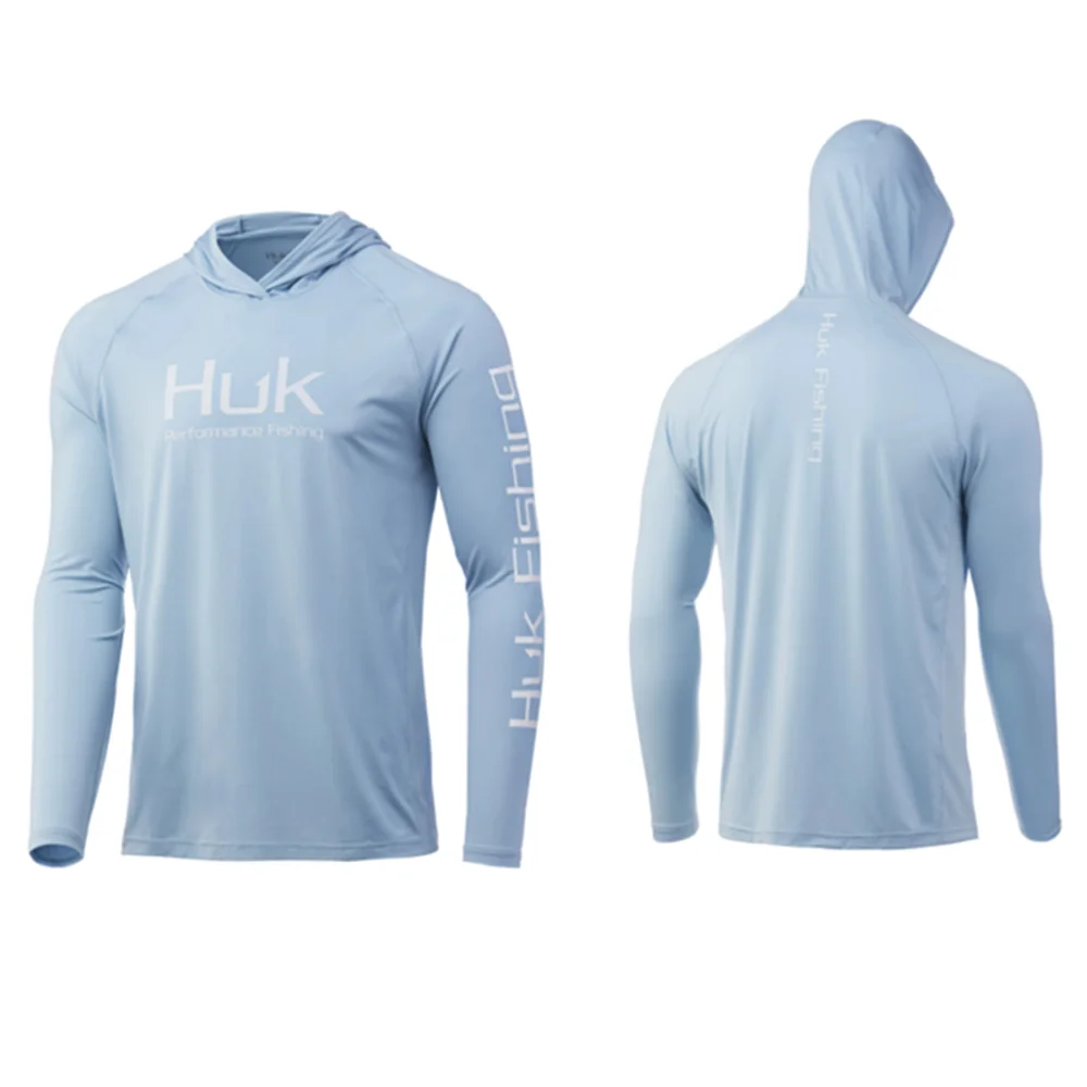 

HUK Fishing Hoodie Shirts Long Sleeve Anti Uv Breathable Sportswear Men Summer Sun Protection Fishing Clothing Camisa De Pesca