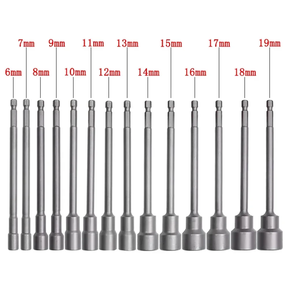 6mm-19mm Lengthen Hex Socket Sleeve Bit Nut Driver For Power Drills -Impact Drivers Hand Drills Tools Parts Length 150mm
6mm-19mm Lengthen Hex Socket Sleeve Bit Nut Driver For Power Drills -Impact Drivers Hand Drills Tools Parts Length 150mm