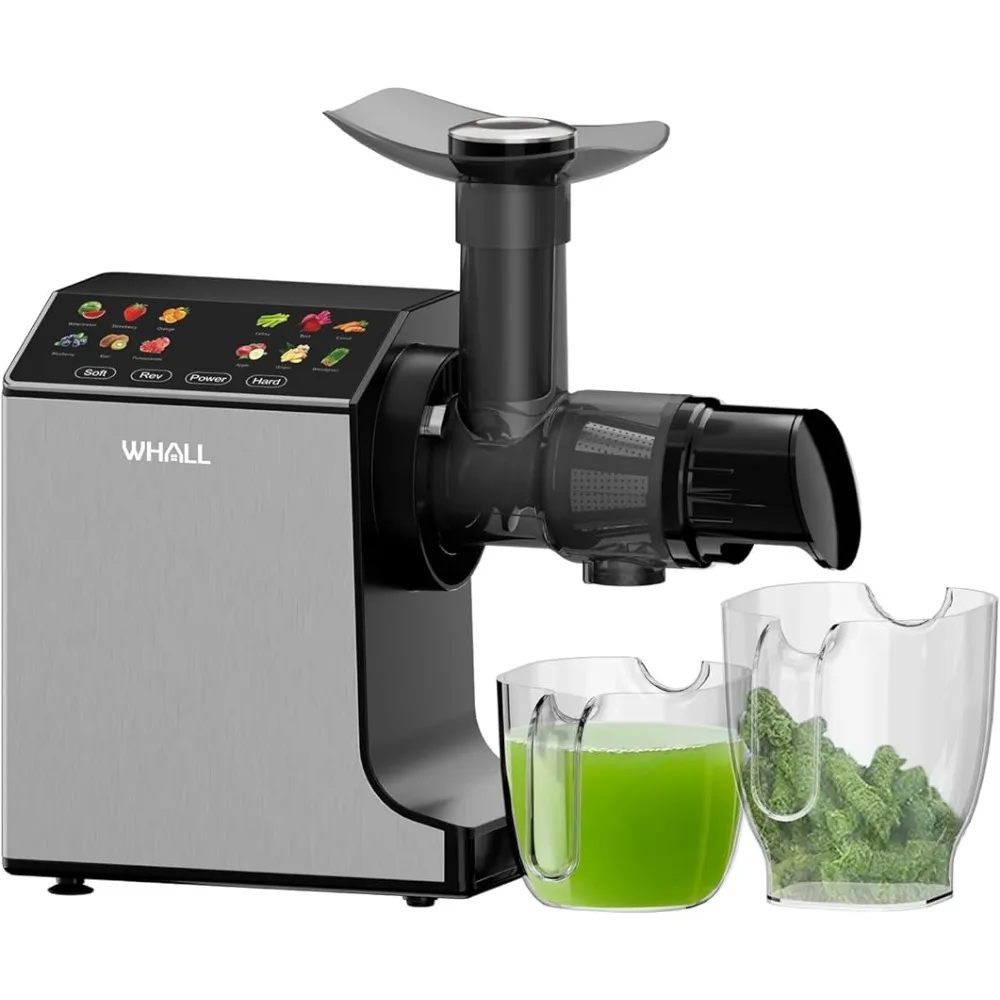 

Slow Juicer, Masticating Juicer with Touchscreen, Stainless Steel Cold Press Juicer Machines, Juicers with Soft