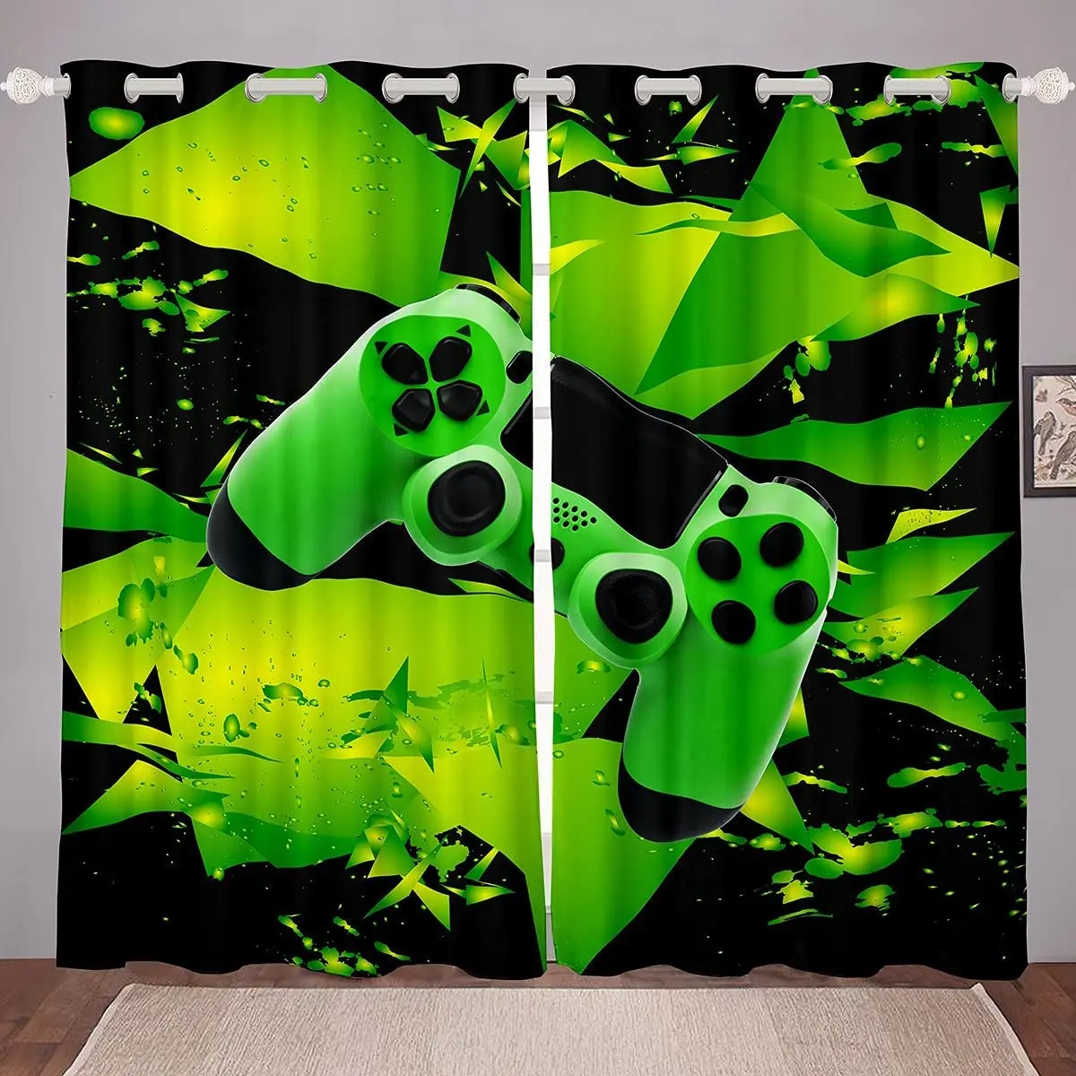 Games Window Curtains for Bedroom Living Room Green Modern Gaming Decor Curtains Kids Boys Girls Video Gamepad Window Cortinas
Games Window Curtains for Bedroom Living Room Green Modern Gaming Decor Curtains Kids Boys Girls Video Gamepad Window Cortinas