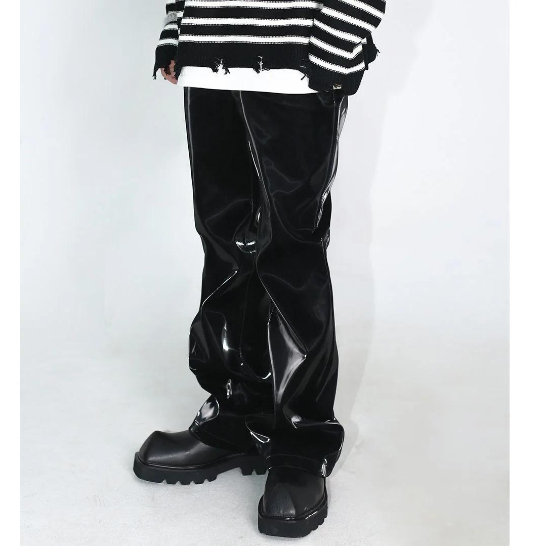 2023 Luxury Metalic Teachwear Men trousers Faux Leather Pants Streetwear Y2K men's pants Trousers pantalon homme
2023 Luxury Metalic Teachwear Men trousers Faux Leather Pants Streetwear Y2K men's pants Trousers pantalon homme